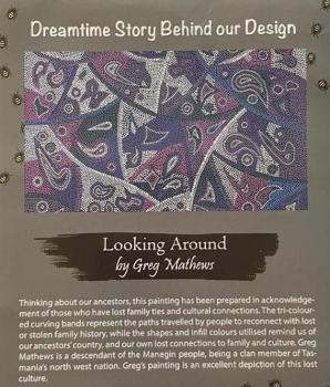 Preview: PURPLE LOOKING AROUND Aborigines Stoff aus Australien