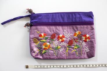 Preview: PURPLE SPARKLING FLOWERS Portemonnaie