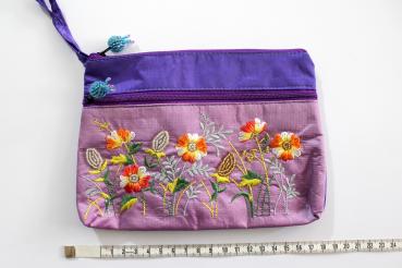 Preview: PURPLE SPARKLING FLOWERS Portemonnaie