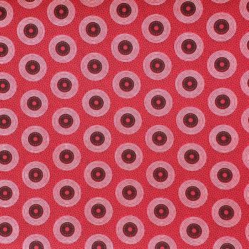 Preview: RED-DOTS-Afrikanischer-Shweshwe-Stoff-