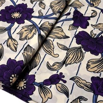 Afrikanischer Wax Print Stoff Baumwolle ROMANTIC FLOWERS | Meterware