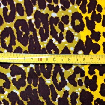 Preview: YELLOW LEOPARD Afrikanischer Wax Print Stoff