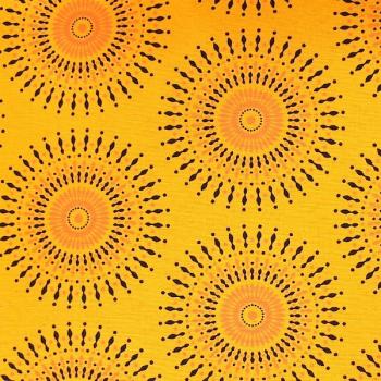 YELLOW-SUN-Afrikanischer-Shweshwe-Stoff-