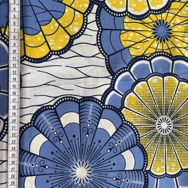 Afrikanischer Wax Print Stoff Baumwolle YELLOW LEMON | Meterware
