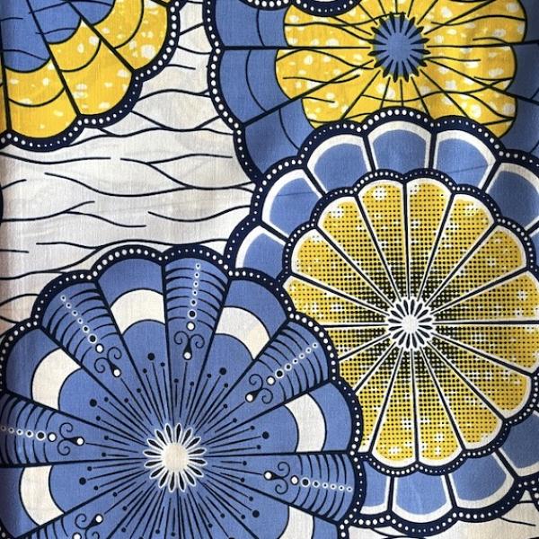 Afrikanischer Wax Print Stoff Baumwolle YELLOW LEMON | Meterware