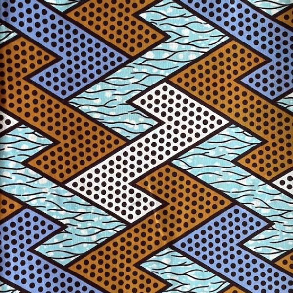 Afrikanischer Wax Print Stoff Baumwolle ZIGZAG | Meterware
