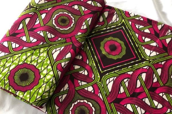 PINK-BRAID Waxprint Stoff