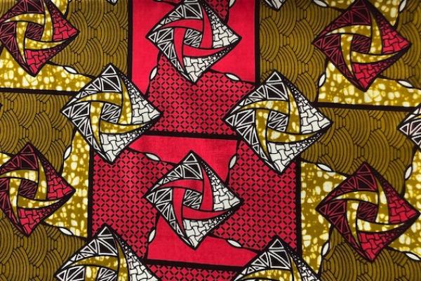 PINK-MOSAIC Waxprint Stoff