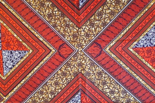 RED-SQUARES waxprint