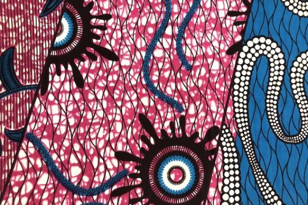 SNAKE-IN-PINK-PARADISE-Waxprint Stoff