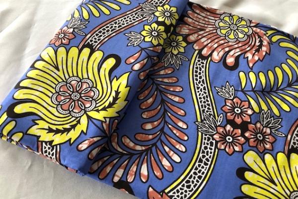 YELLOW-BOUQUET-OF-FLOWERS Waxprint Stoff