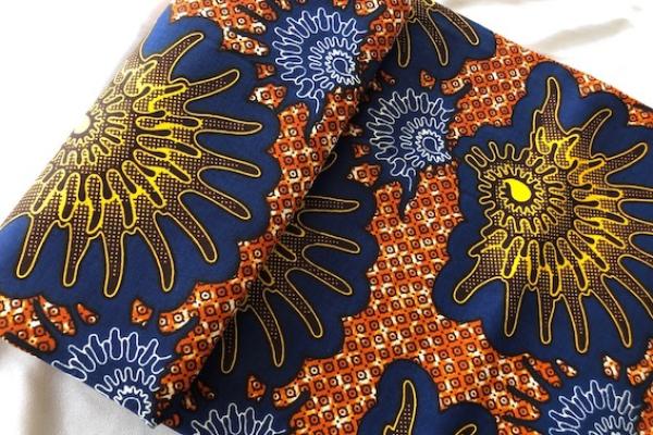 YELLOW-HEDGEHOG Waxprint Stoff