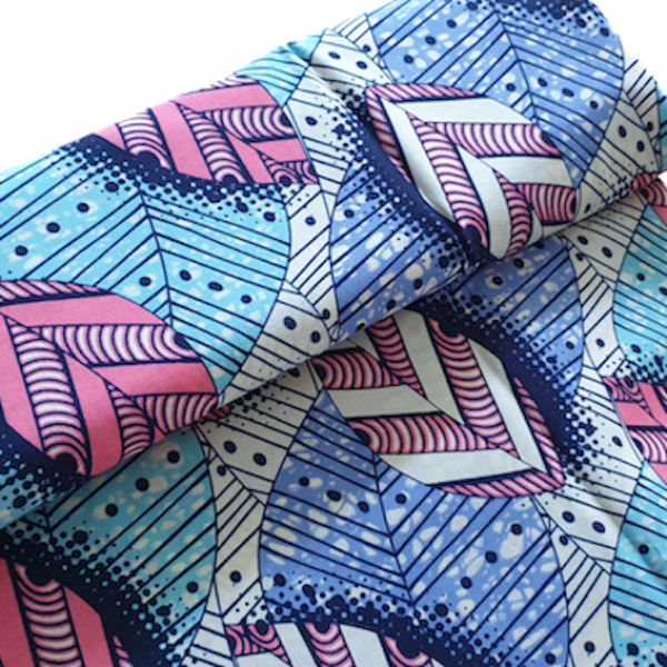 Afrikanischer Wax Print Stoff Baumwolle BEAUTIFUL LEAVES | Meterware