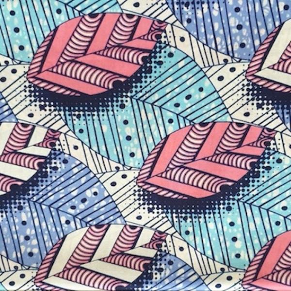 Afrikanischer Wax Print Stoff Baumwolle BEAUTIFUL LEAVES | Meterware