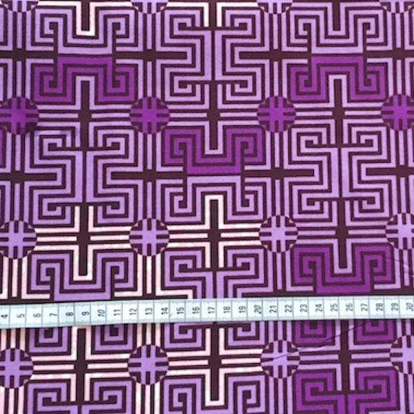 Afrikanischer Wax Print Stoff Baumwolle BEAUTY PURPLE | Meterware
