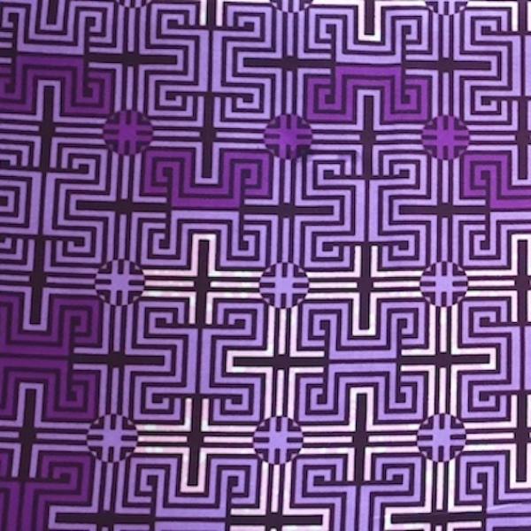 Afrikanischer Wax Print Stoff Baumwolle BEAUTY PURPLE | Meterware