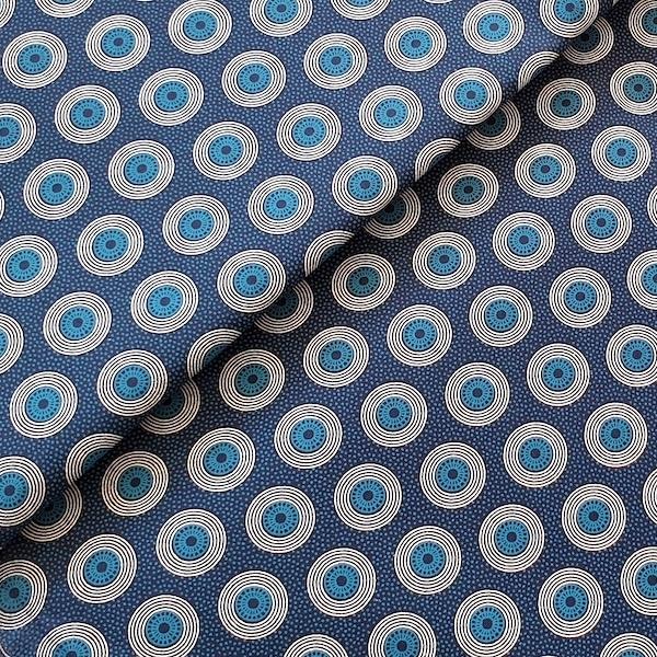 BLUE-DOTS Afrikanischer-Shweshwe-Stoff