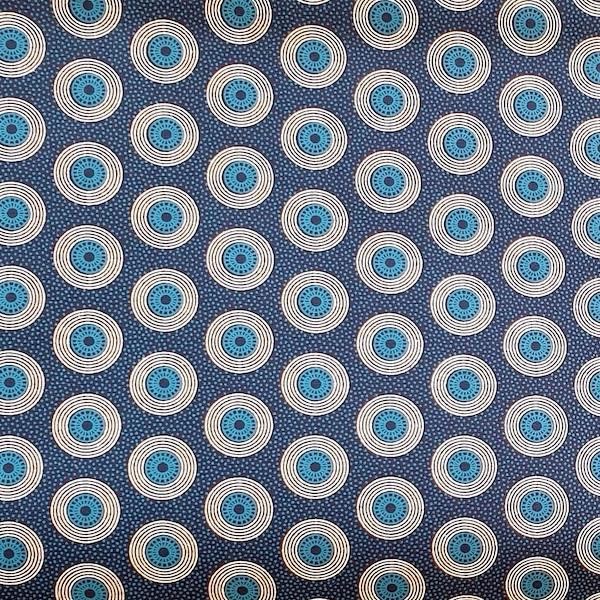 BLUE-DOTS Afrikanischer-Shweshwe-Stoff