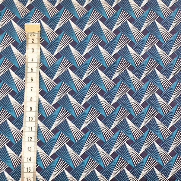 BLUE-FAN-PATTERN-Afrikanischer-Shweshwe-Stoff