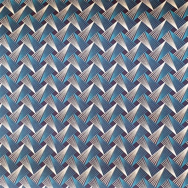BLUE-FAN-PATTERN-Afrikanischer-Shweshwe-Stoff