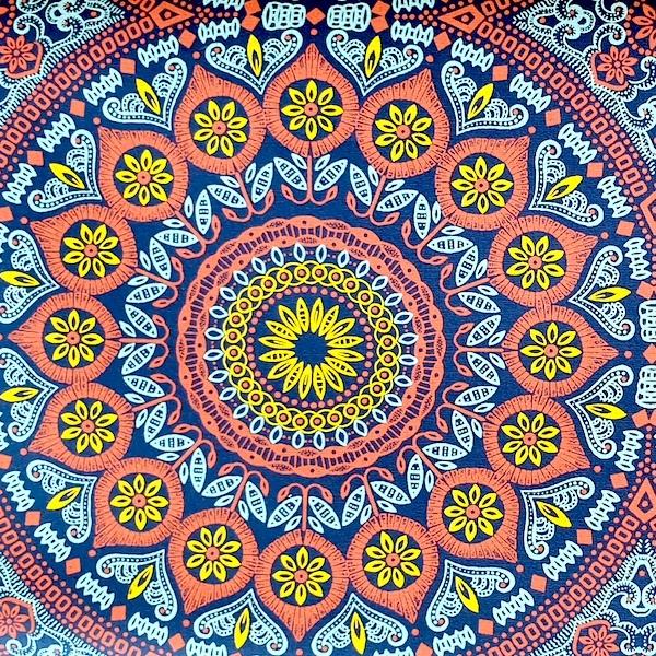 BLUE-YELLOW-ORNAMENT-Afrikanischer-Shweshwe-Stoff