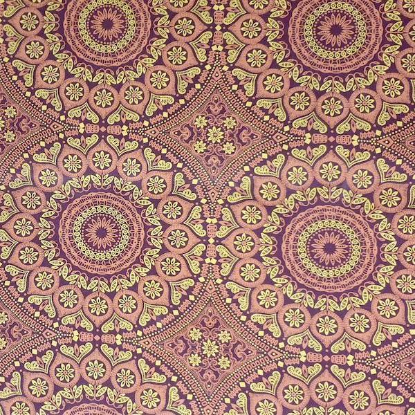 BROWN ORNAMENT Afrikanischer-Shweshwe-Stoff-