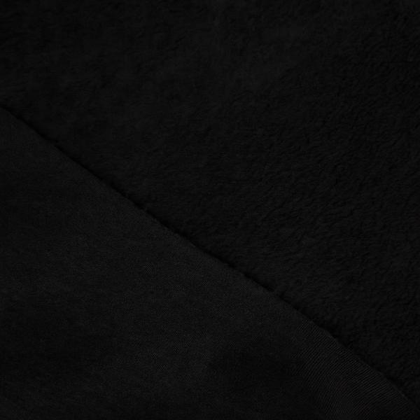 Baumwollfleece Sherpa Schwarz | Meterware