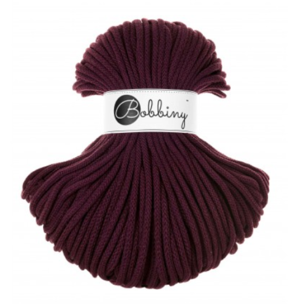 Bobbiny Flechtkordel 5 mm - Burgundy