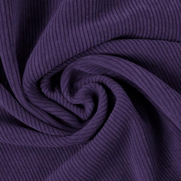 Breitcord Stretch Baumwolle - Dunkel Lila | Meterware