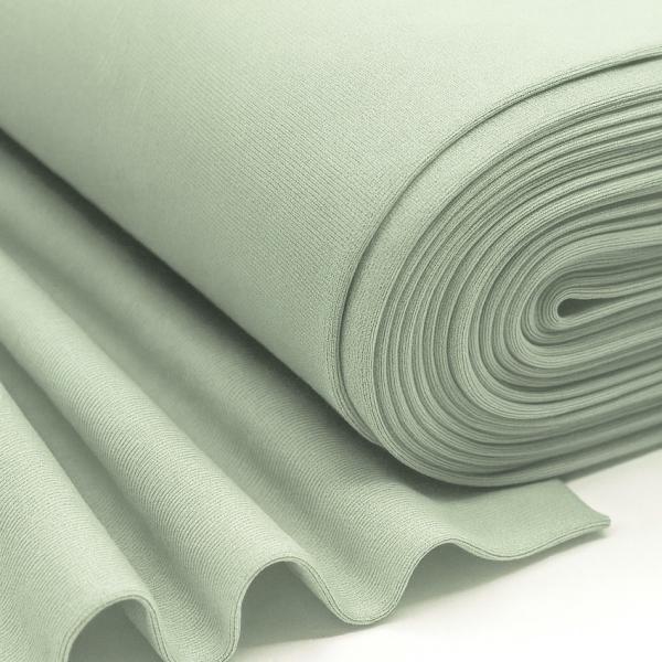 Bündchenstoff Baumwolle Dusty Grün | Meterware