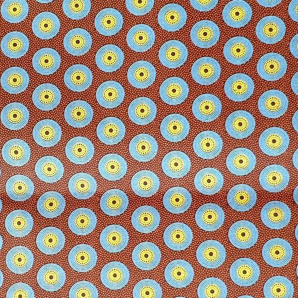 DISCO-BLUE-DOTS-Afrikanischer-Shweshwe-Stoff