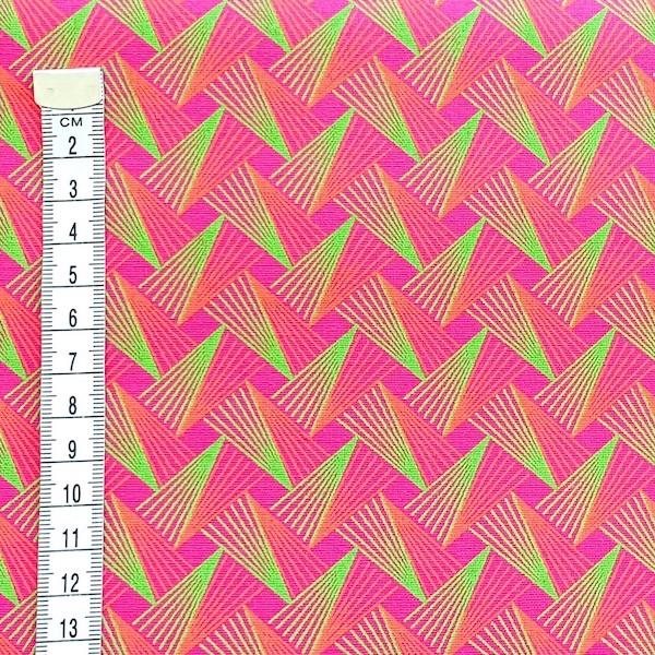 DISCO-PINK-FAN-PATTERNDISCO-PINK-FAN-PATTERN-Afrikanischer-Shweshwe-Stoff-