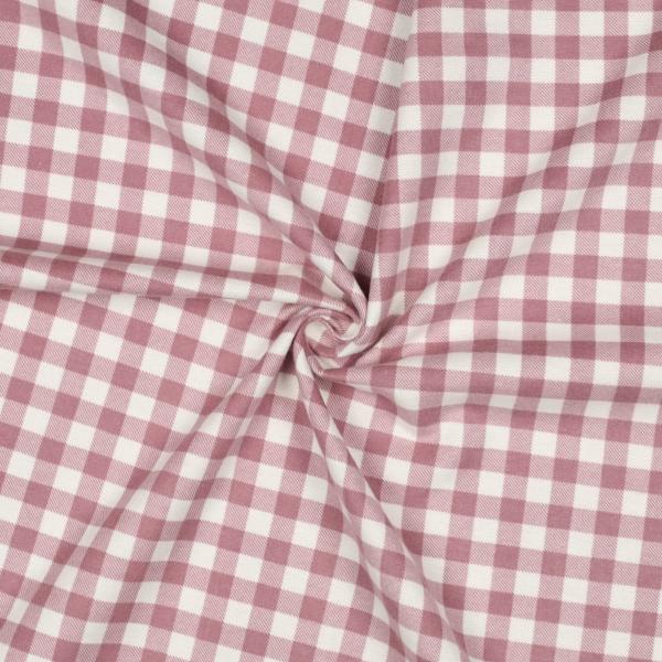 Flanell Baumwolle Mauve Karo