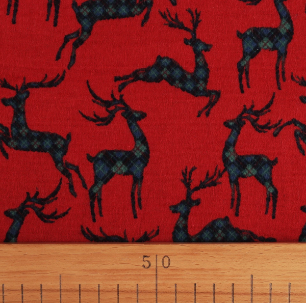 Flanell Baumwolle Christmas Rot