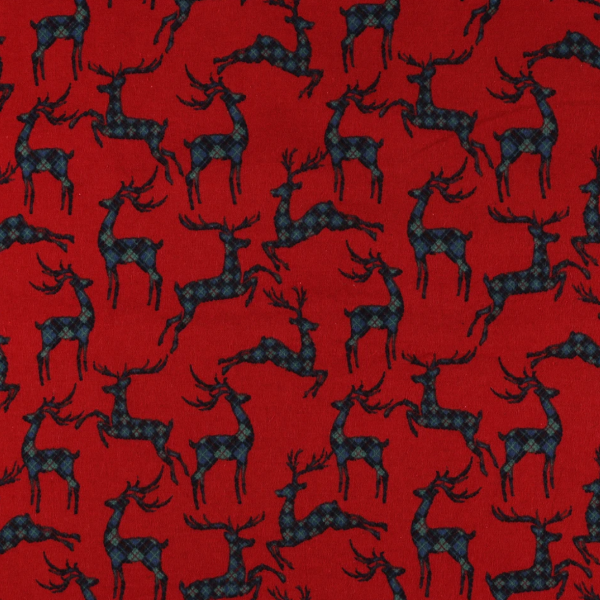 Flanell Baumwolle Christmas Rot