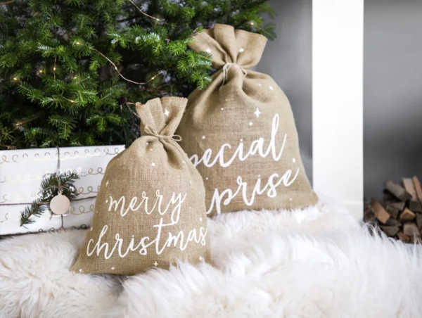 Jutebeutel Merry Christmas - 30 x 42 cm | PartyDeco