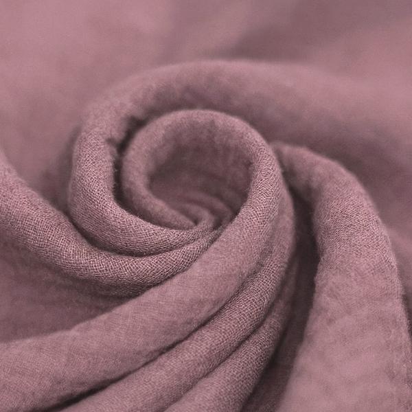 Musselin – Double Gauze Baumwolle Altmauve | Meterware