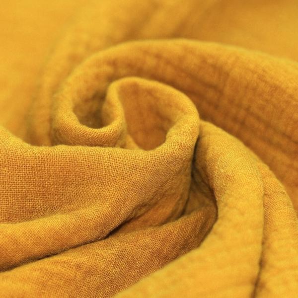 Musselin – Double Gauze Baumwolle Ocker | Meterware