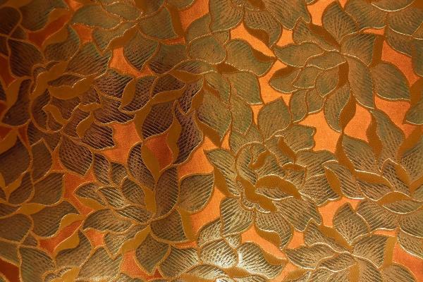 ORANGE-ROSES Afrikanisches Kopftuch