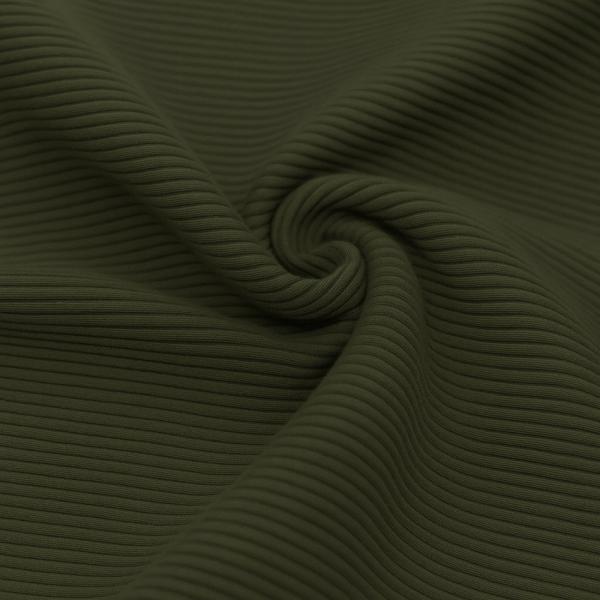 Ottoman Rippjersey Baumwolle Armeegrün | Meterware