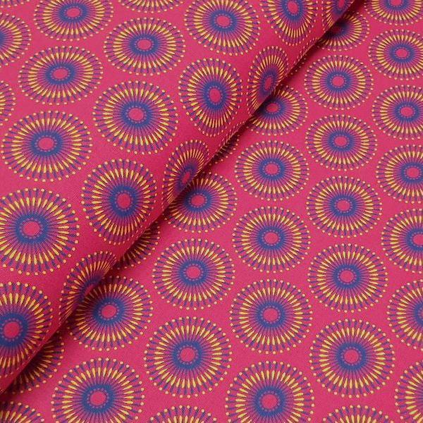 PINK DANDELION Afrikanischer Shweshwe Stoff