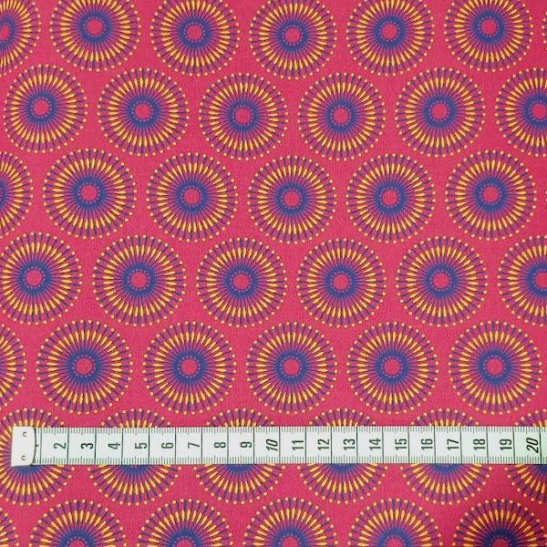 PINK DANDELION Afrikanischer Shweshwe Stoff
