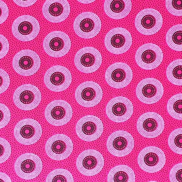 PINK-DOTS-Afrikanischer-Shweshwe-Stoff