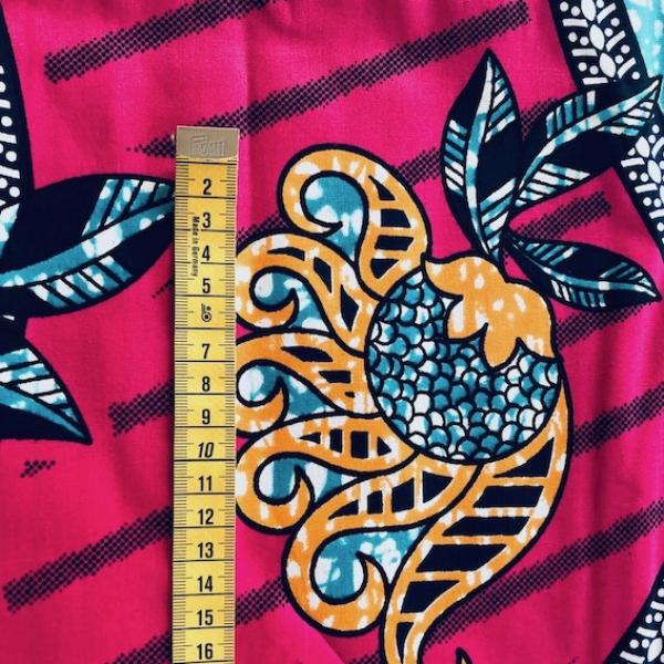 Afrikanischer Wax Print Stoff Baumwolle PINK JUNGLE FLOWER | Meterware