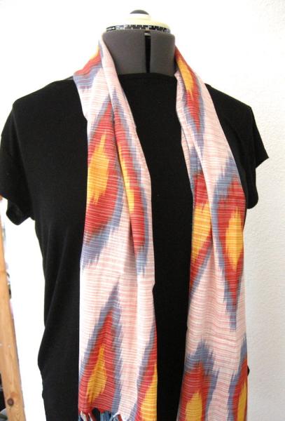 RAINBOW Usbekischer Ikat Schal 4