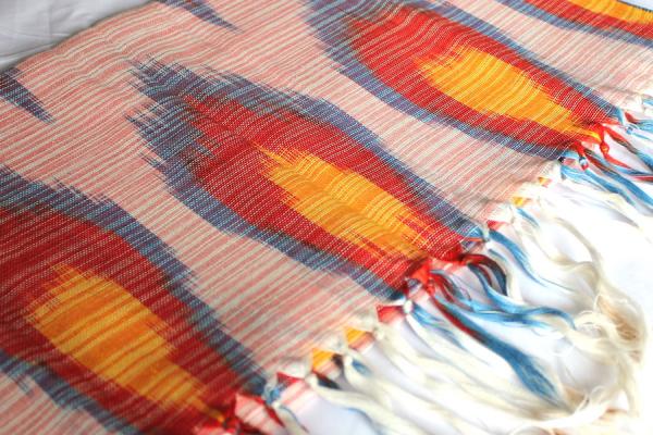 RAINBOW Usbekischer Ikat Schal 1