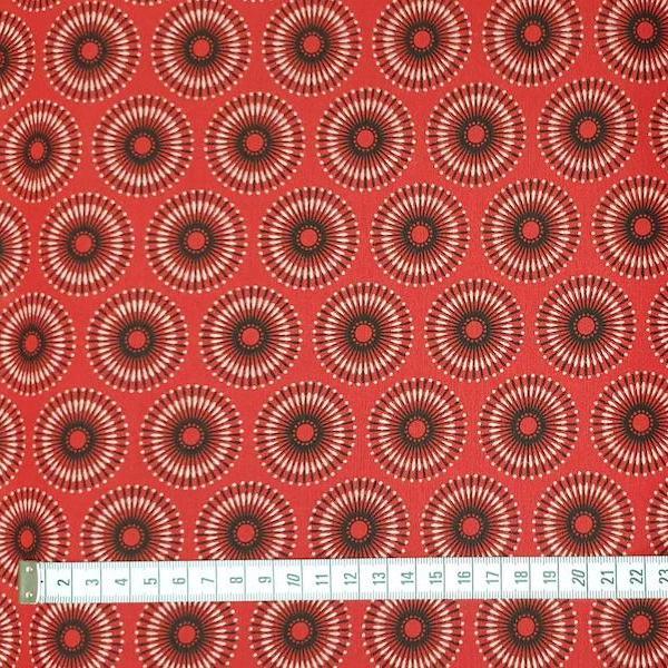 RED DANDELION-Afrikanischer-Shweshwe-Stoff-