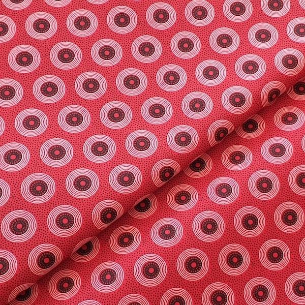 RED-DOTS-Afrikanischer-Shweshwe-Stoff-