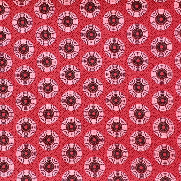 RED-DOTS-Afrikanischer-Shweshwe-Stoff-