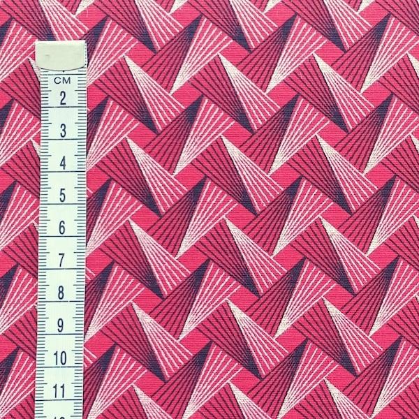 RED-FAN-PATTERN-Afrikanischer-Shweshwe-Stoff-